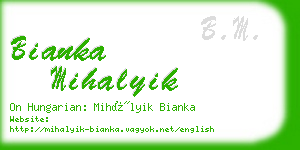 bianka mihalyik business card